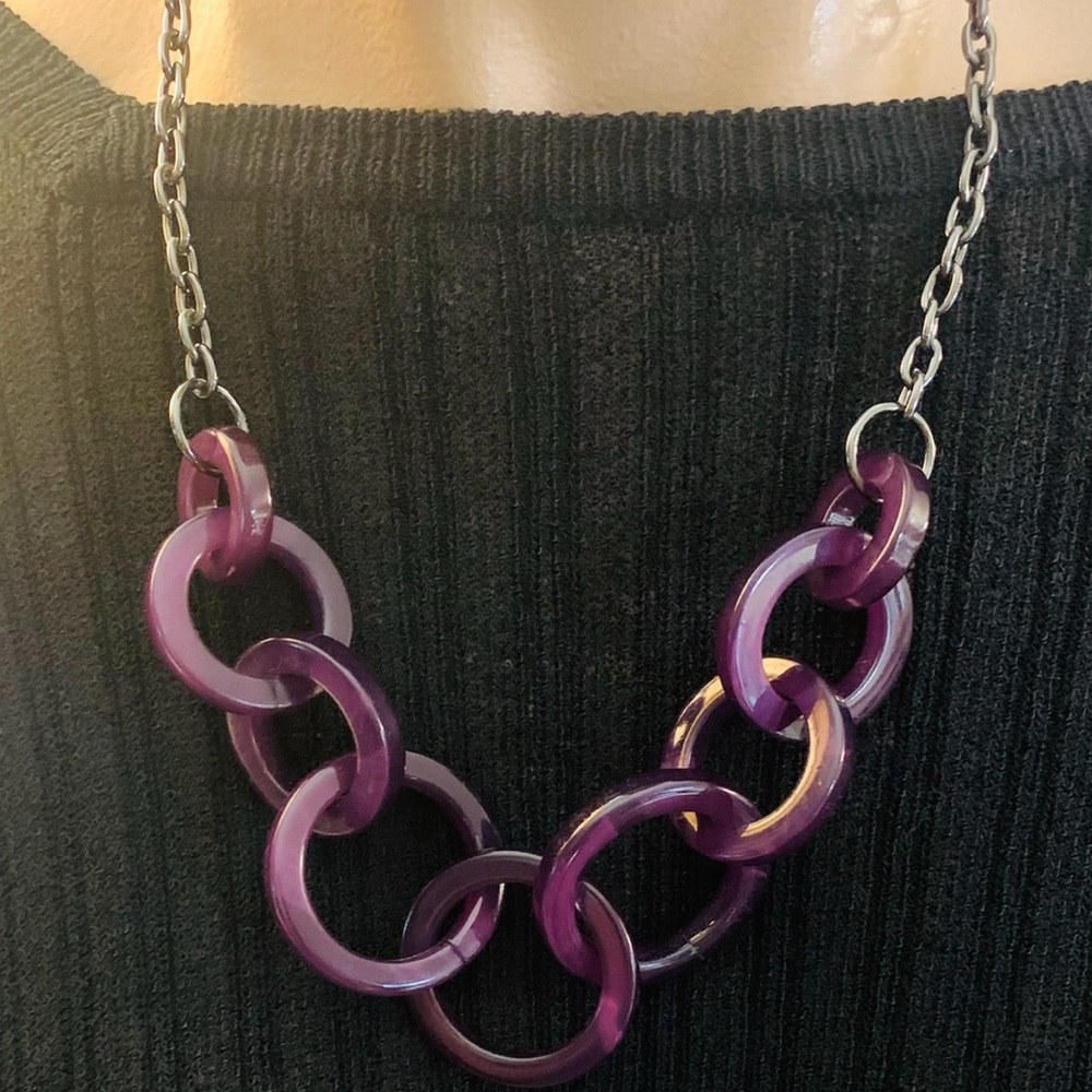 NWT Lane Bryant brand new purple plastic necklace